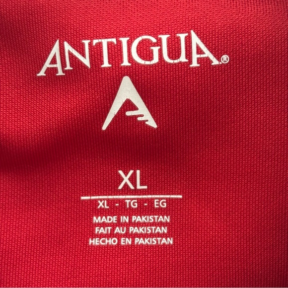 Antigua Atlanta Falcons Red Nylon/Fleece Lined Hooded Zip-Up, Size XL - Picture 9 of 10